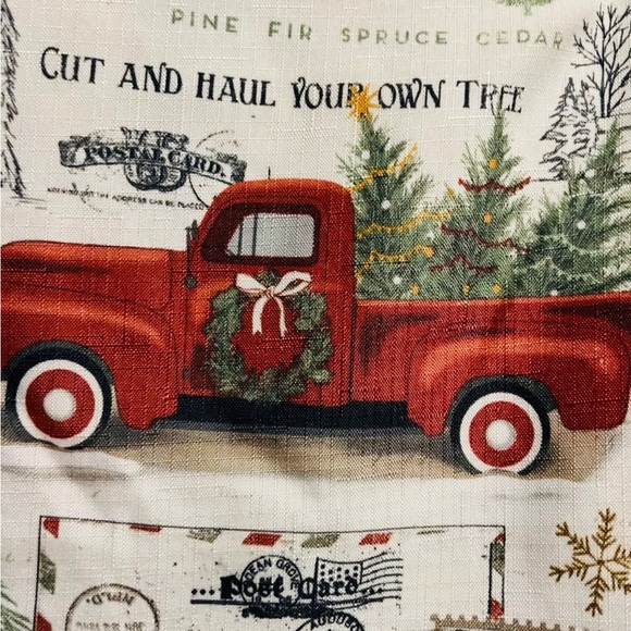 Christmas Tree Farmhouse Fabric Holiday Tablecloth - Picture 3 of 5